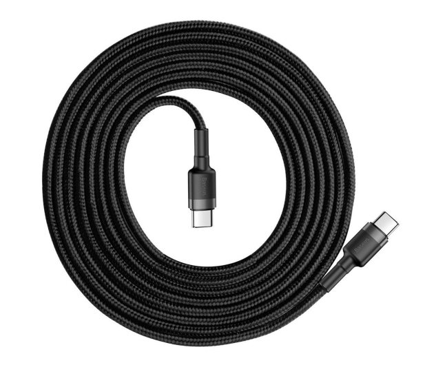 BASEUS USB-C USB-C Cafue PD 60W 2m czarno-szary CATKLF-HG1 - 691564 - zdjęcie